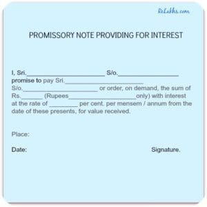 Sample Promissory Note