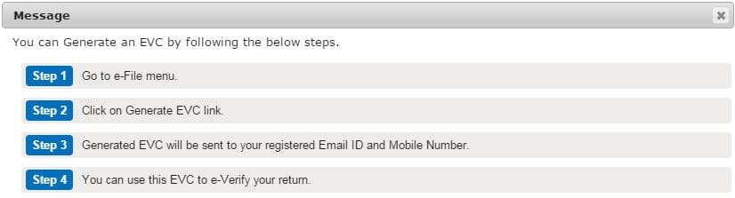 Netbanking EVC options