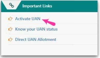 Activate directly allotted UAN online on EPFO unified member portal pic