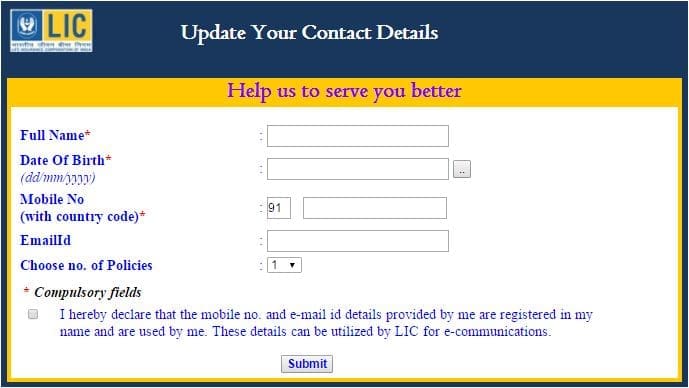 update-your-contact-details-on-lic-policy-online