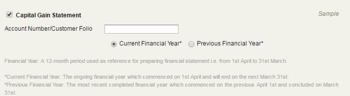 Franklin Templeton Capital Gain statement online