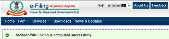 successful link unable to link aadhaar card number with PAN Card number name mismatch