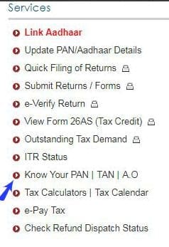 Know your PAN number status pic