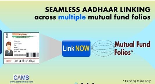 Link aadhaar number with existing Mutual Fund investments MF folios CAMS online