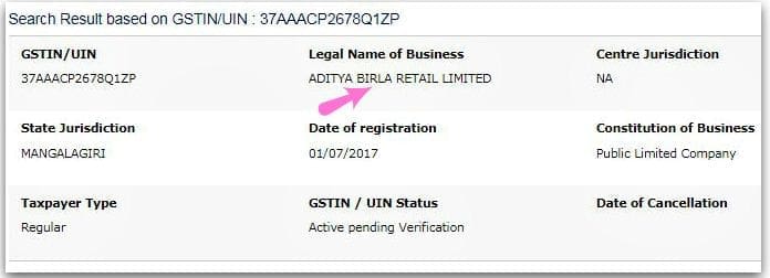 GSTIN validity check GSTIN number status check online pic