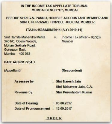 Final occupation date to calculate Purchase date for section 54F exemption allowed Smt-Ramita-Mahendra-Mehta-Vs-Income-Tax-officer-ITAT-Mumbai pic