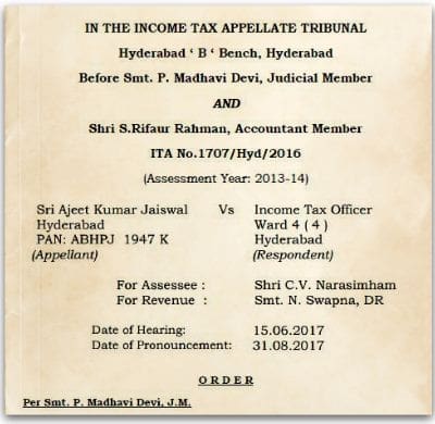 Sec 54 ITAT allows capital gain exemption despite investment in Term Deposit Account Instead of Capital Gain Scheme Account Sri-Ajeet-Kumar-Jaiswal-Vs.-Income-Tax-Officer-ITAT-Hyderabad pic