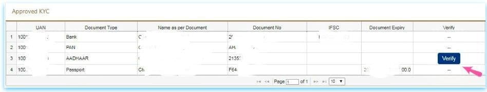 Verify authenticate your Aadhaar number linked to EPF account UAN member portal pic