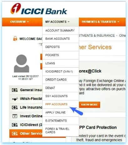 Instant PPF Account opening new online facility icici bank pic