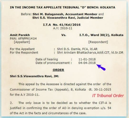 Download ITAT Tribunal order Can Capital Gains on Sale of House be used to pay Home Loan Can You Take A Home Loan And Also Claim LTCG Tax Exemption On Sale of Real estate property pic