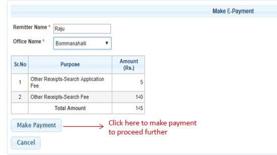 Make epayment for online EC application