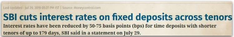 SBI cuts interest rates on Fixed deposits pic