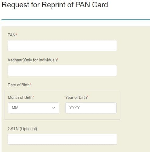 PAN card lost damaged how to get new pan card online request pan card reissue reprint nsdl portal