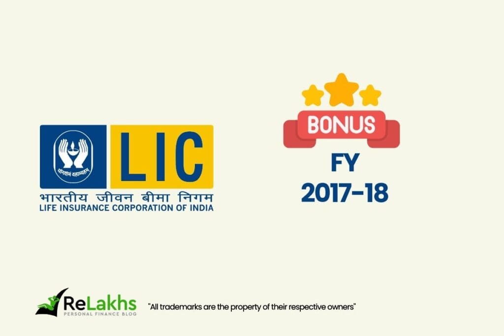 Latest LIC Bonus Rates 2017_18