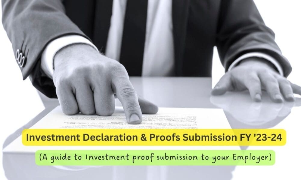 Investment Declaration & Proofs Submission