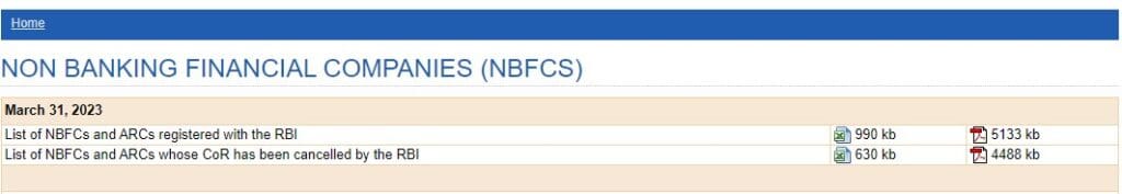 List of NBFCs allowed to collect corporate fixed deposits