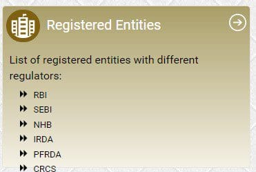 Registered entity check