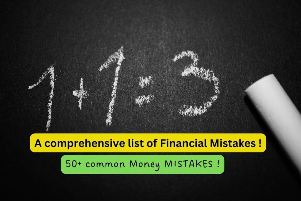Common money mistakes personal finance mistakes india