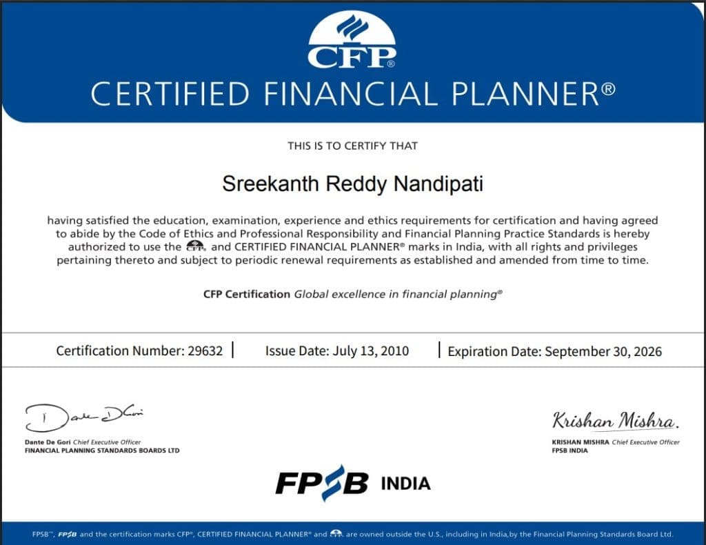 CFP Renewal certification Sep 2026