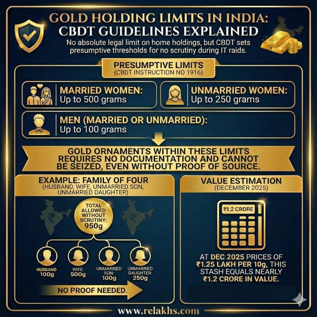 Safe Gold Limit at Home No Proofs, No Scrutiny