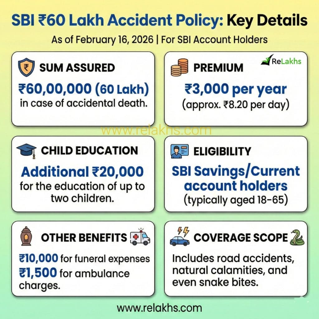 SBI Rs 60 lakh group accident Policy 2026