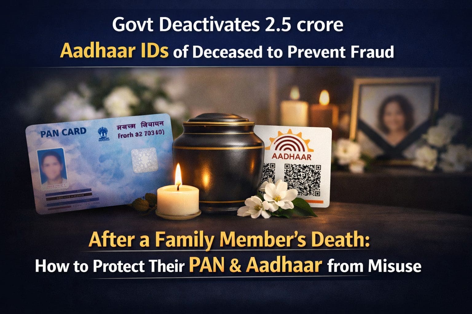 how to prevent misuse of pan aadhaar after family member death