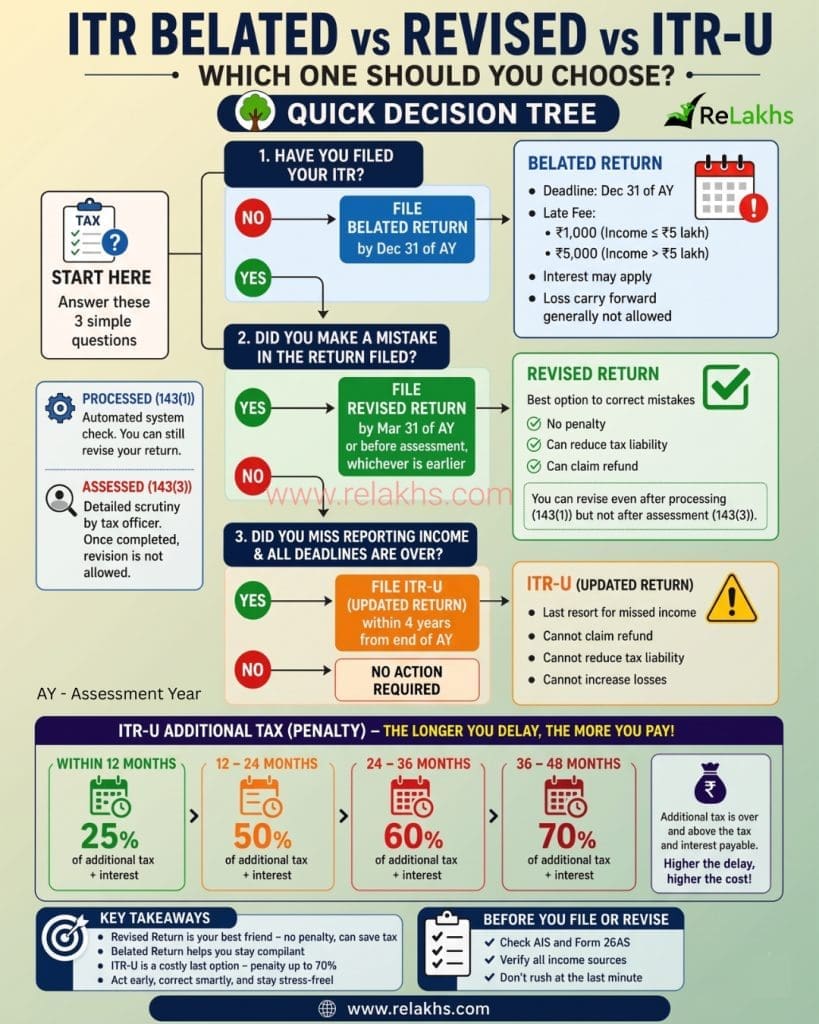itr belated vs revised vs itr u which one to choose latest rules 2026-2027 blog